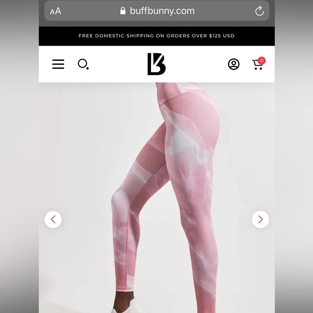 Buffbunny Rebel leggings Rose quartz size large
